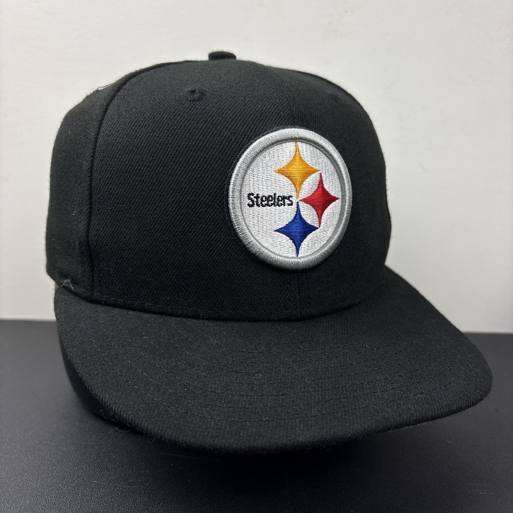 New Era Pittsburgh Steelers 59FIFTY  Fitted Hat 7 1/8 Black Embroidered Cap
